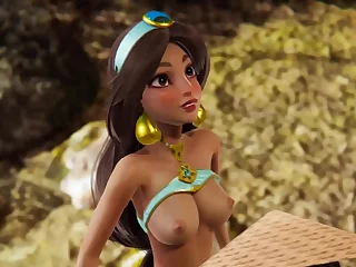 Disney Futa - Raya gets creampied unconnected with Jasmine - 3D Porn