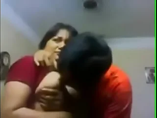 My aunty kissing me and boobs wishing for